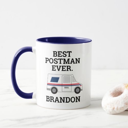 Best Postman Ever Mail Truck Personal Mailman Mug