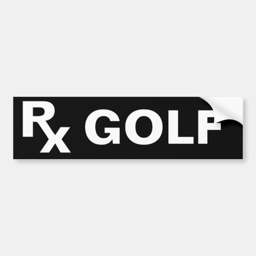 BEST Prescription _ RX GOLF _ Sports Bumper Sticker