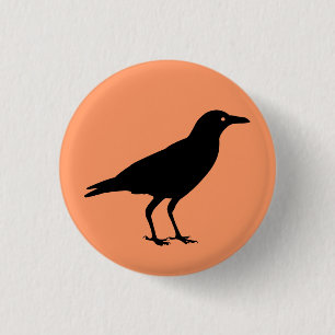 Best Price Black Crow Halloween Pinback Button