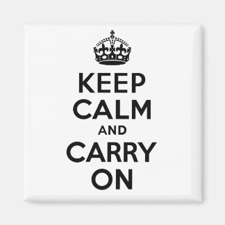 Best Price Keep Calm And Carry On Black and White Magnet