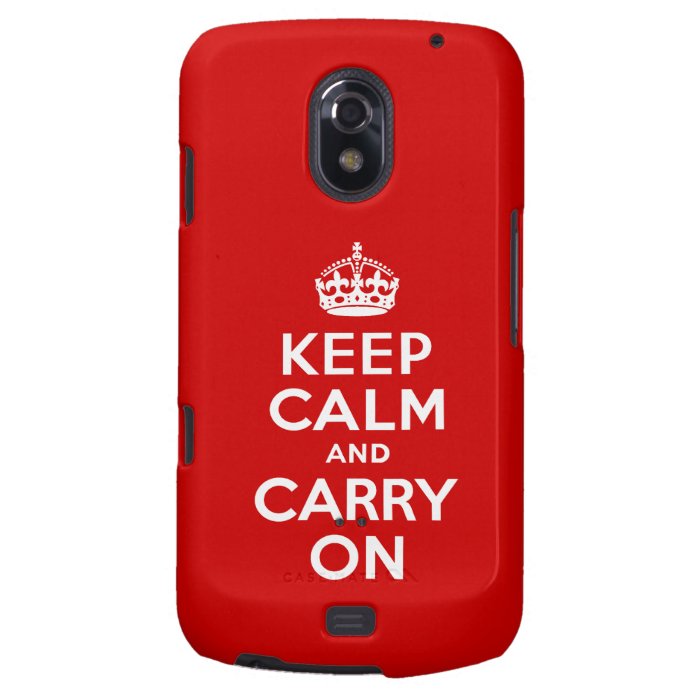  Keep Calm And Carry On Red and White Galaxy Nexus Covers