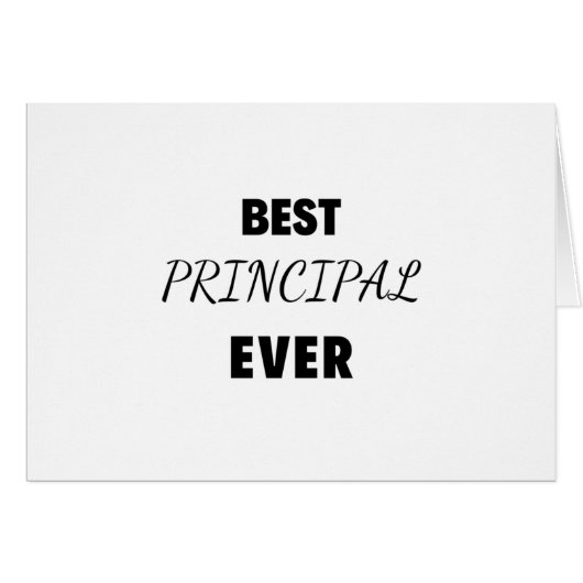 Best Principal Ever 2 Cards (Front Horizontal)
