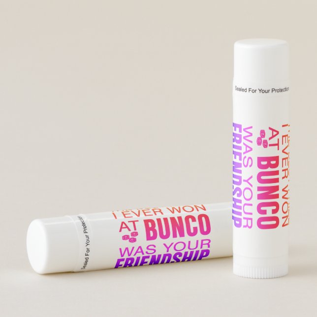 Best Prize Friendship Player Bunco Lip Balm (Front)