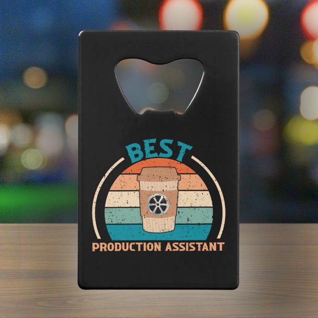 Best Production Assistant - Film Crew Gift Credit Card Bottle Opener (Creator Uploaded)