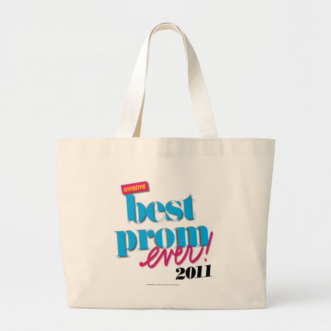Best Prom Ever - Aqua Large Tote Bag (Front)