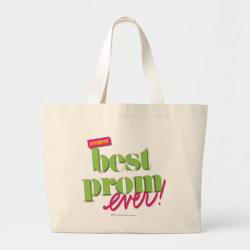 Best Prom Ever _ Green Large Tote Bag