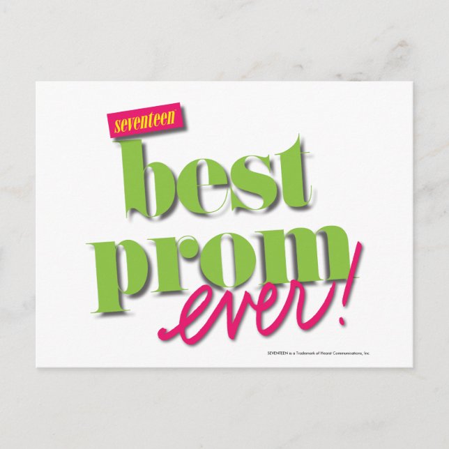 Best Prom Ever - Green Postcard (Front)