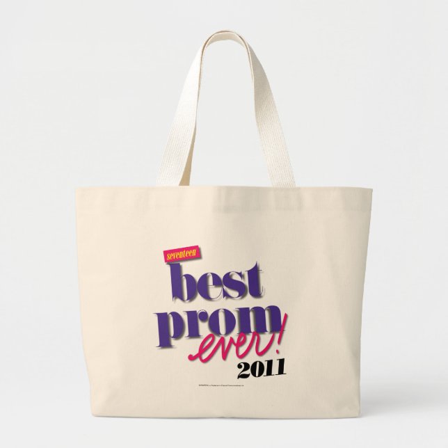 Best Prom Ever - Purple Large Tote Bag (Front)