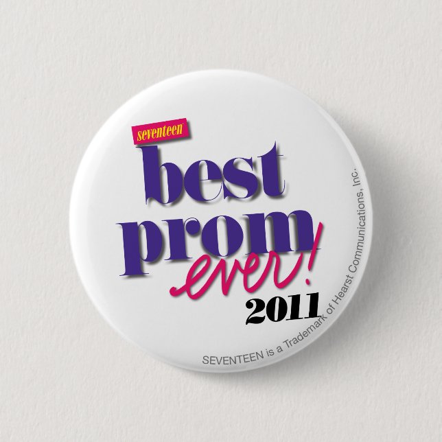 Best Prom Ever - Purple Pinback Button (Front)