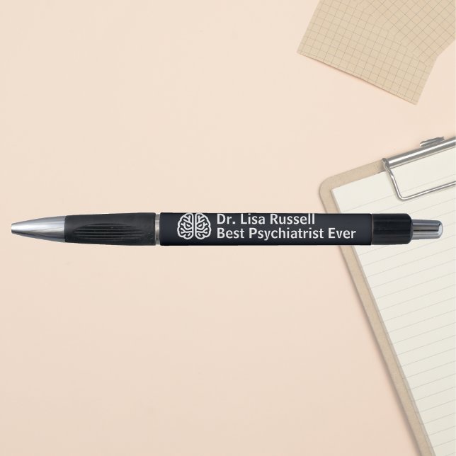 Best Psychiatrist Ever Personalized and Brain logo Pen (Creator Uploaded)