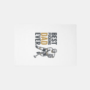 Best Pucking Dad Ever Hockey Dad Shirt Design_1 Rug