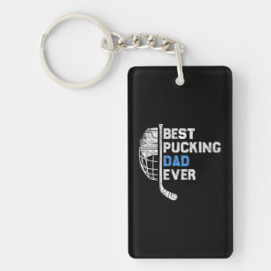 Best Pucking Dad Ever Ice Hockey Coach On Keychain