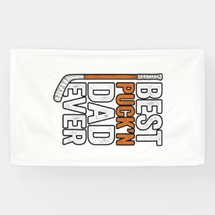 Best Puck'n Dad Ever Hockey Father Vector Design_1 Banner
