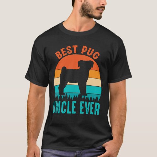 Best Pug UNCLE EVER Vintage T_Shirt