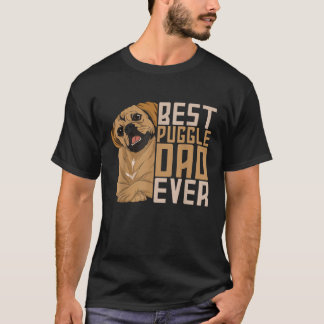 Best Puggle Dad Ever Cute Animal Dog Owner Puggle  T-Shirt