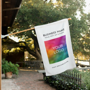 Best QR Code Business Logo Text Modern Template House Flag