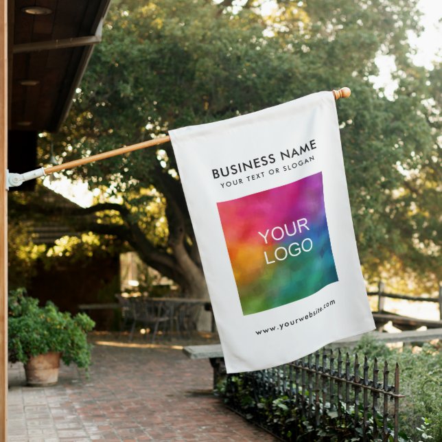 Best QR Code Business Logo Text Modern Template House Flag (In SItu)