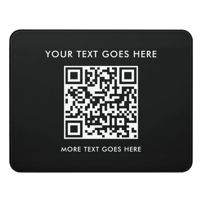 Best QR Code Modern Elegant Minimalist Template Door Sign (Contemporary Front)
