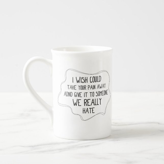 Best quote definition true friend - Funny gift Bone China Mug (Left)