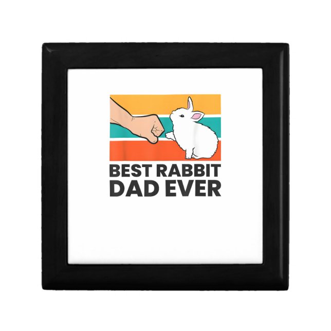 Best Rabbit Dad Ever Funny Rabbit Father Rabbit Bu Gift Box (Front)