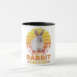 Best Rabbit Dad Ever Vintage Cute Animal Lover Mug