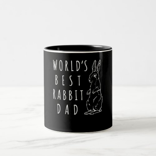 Best Rabbit Dad  Worlds Best Bunny Dad  Apparel Two_Tone Coffee Mug