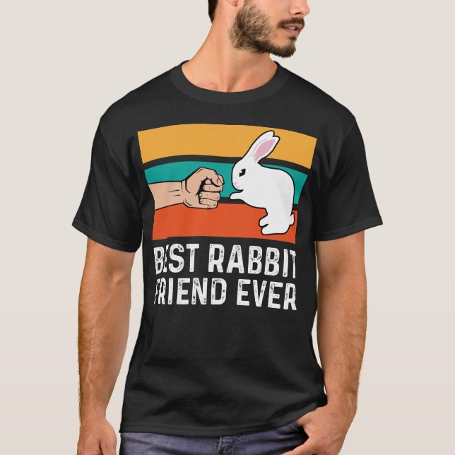 Best Rabbit Friend Ever Fist Bump Cute Bunny T-Shirt (Front)