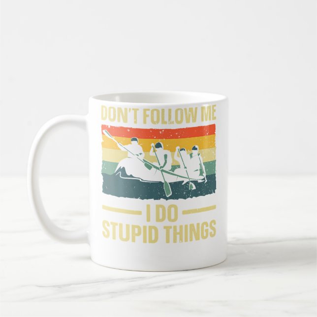 Best Rafting Art For Men Women Whitewater River Ra Coffee Mug (Left)