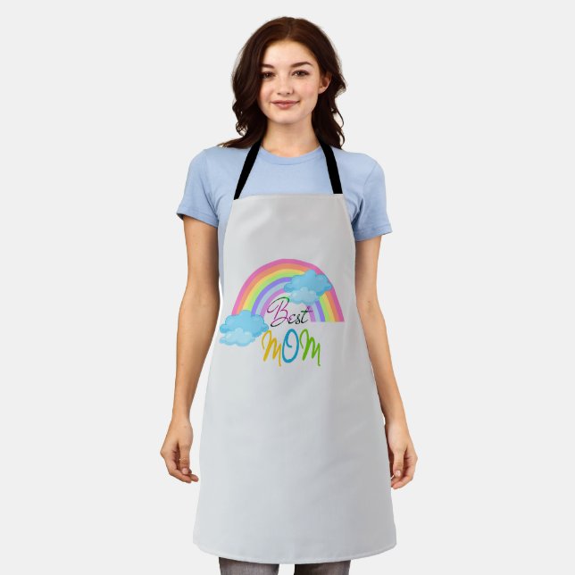 Best Rainbow Chef Mom Apron - Mother's Day! (Worn)