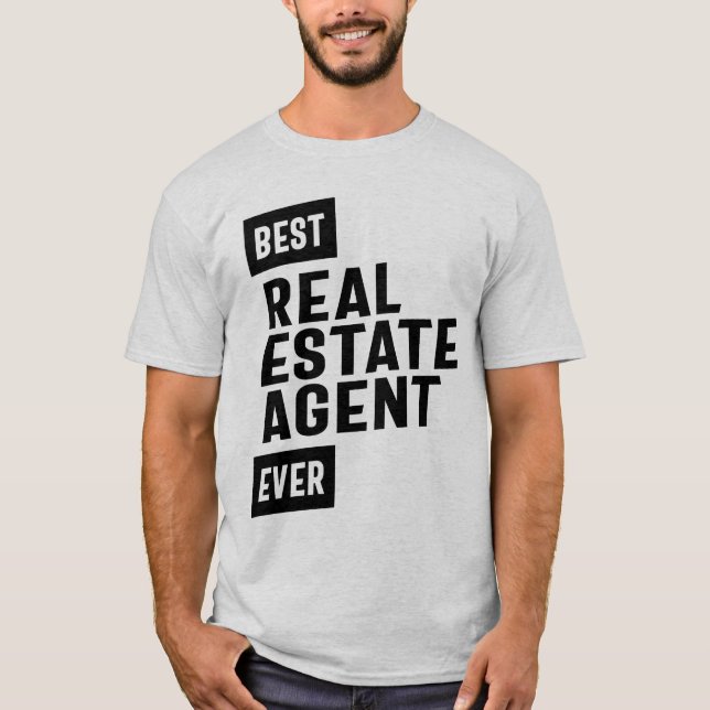 Best Real Estate Agent Job Title Gift T-Shirt (Front)