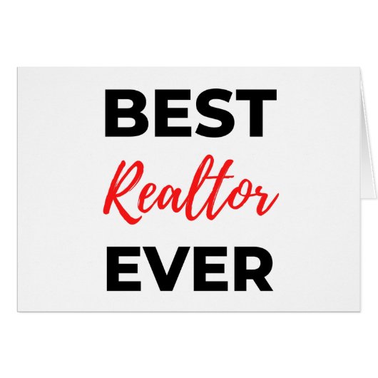 Best Realtor Ever 2 Cards (Front Horizontal)