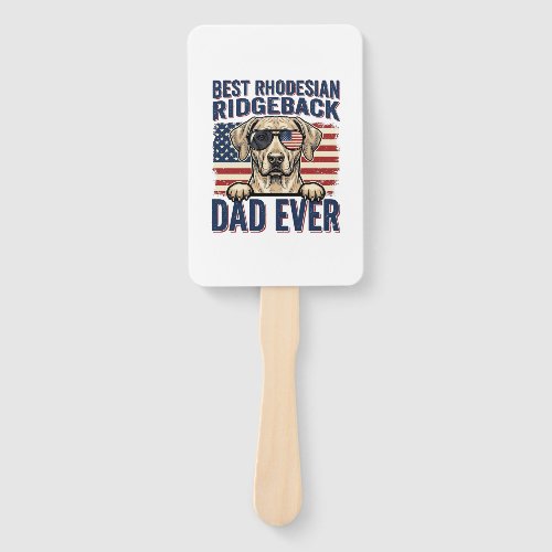 Best Rhodesian Ridgeback Dad Ever Vintage Dog Shir Hand Fan