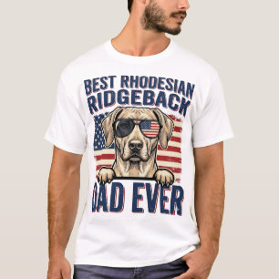 Best Rhodesian Ridgeback Dad Ever Vintage Dog Shir T-Shirt
