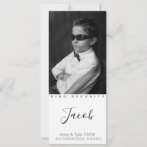 Best Ring Bearer Ever Photo Cards