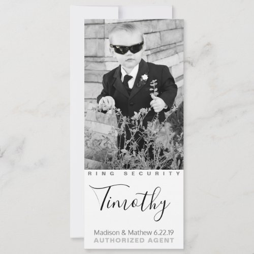 Best Ring Bearer Ever Photo Cards