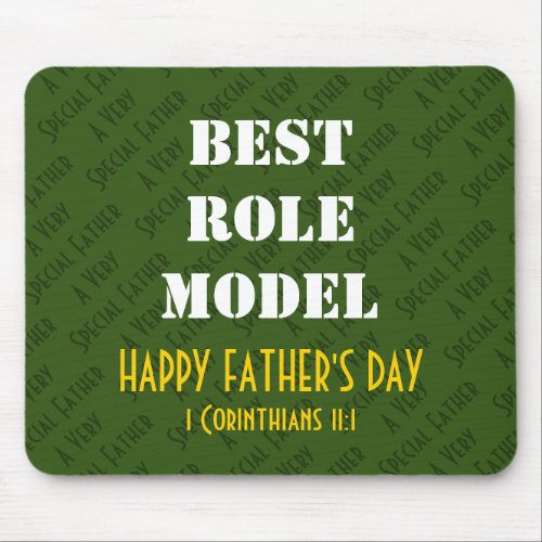 BEST ROLE MODEL Happy Fathers Day Personalized Mouse Pad