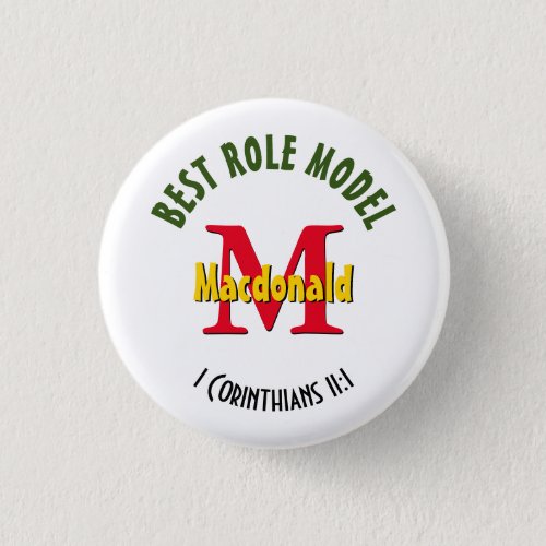 BEST ROLE MODEL Personalized Mom Dad Teacher Button