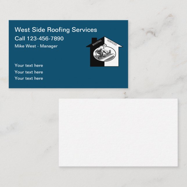 Best Roofing Service Business Cards (Front/Back)