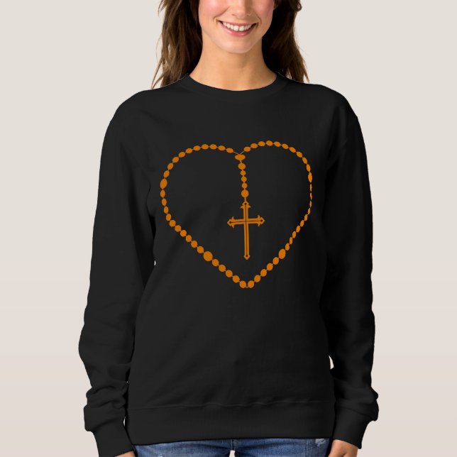 Best Rosary Catholic  Cute Holy Mary Prayer Men Wo Sweatshirt (Front)