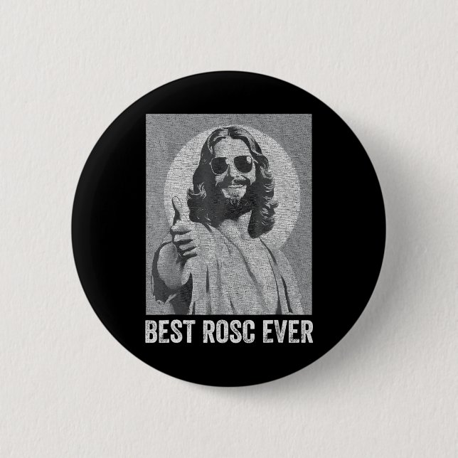 Best ROSC Ever Funny Easter Jesus Nurse Doctor Button (Front)