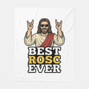 Best Rosc Ever Vintage Rock Hand Religious Shirt_1 Fleece Blanket
