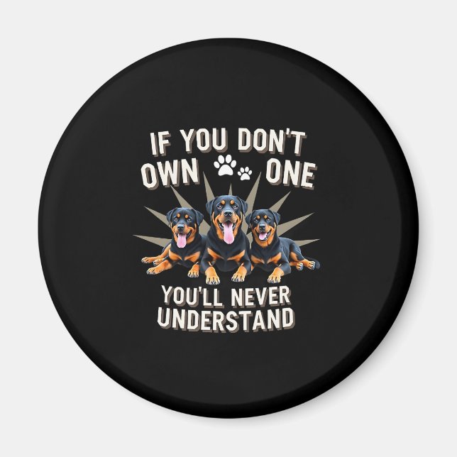 Best Rottweiler Art For Men Women Kids Rottie Rott Magnet (Front)