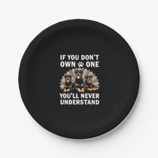 Best Rottweiler Art For Men Women Kids Rottie Rott Paper Plates