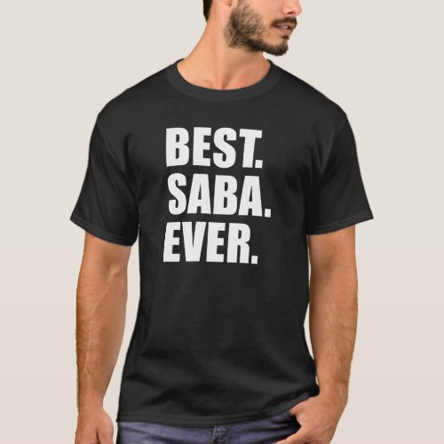 Best Saba Ever Jewish Grandfather ON DARK T_Shirt