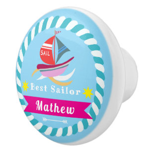 Best Sailor Baby Blue Ceramic Knob