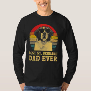 Best Saint Bernard Dad Ever Dog Retro Vintage T-Shirt