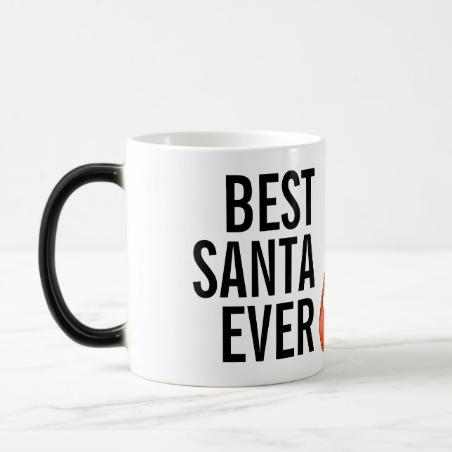 Best santa ever funny mug for dad christmas gift (Left)