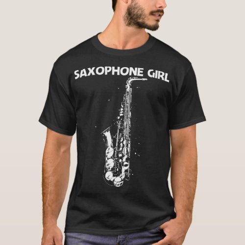 Best Saxophone For Girls Musical Instrument Band T_Shirt