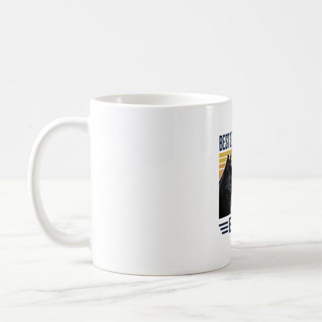 Best Schipperke Dad Ever Retro Dog Vector Design_1 Coffee Mug (Left)