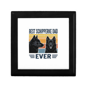 Best Schipperke Dad Ever Retro Dog Vector Design_1 Gift Box